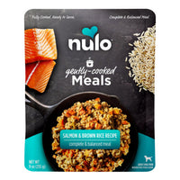 Nulo Gently-Cooked Wet Dog Food, Salmon & Brown Rice Recipe, 9-Oz Pouch Pack Of 8