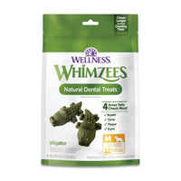 Whimzees Alligator Natural Grain Free Dental Chews For Dogs, Medium, 12 Count
