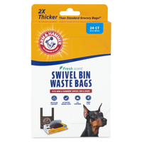 Arm & Hammer Fresh Scent Waste Bags For Swivel Bin & Rake Dog Pooper Scooper, 20 Count