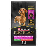 Purina Pro Plan Sensitive Skin And Stomach Small Breed Adult, Salmon & Rice Formula Dry Dog Food, 4 Lb, 4lb
