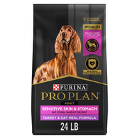 Purina Pro Plan Sensitive Skin And Stomach Turkey & Oat Meal Adult Formula Dry Dog Food, 24Lb