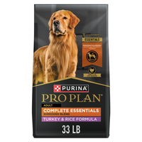 Purina Pro Plan Complete Essentials Shredded Blend Turkey & Rice With Probiotics Adult Formula Dry Dog Food, 33 Lb
