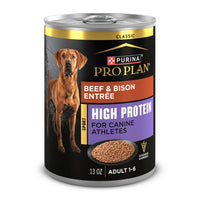 Purina Pro Plan Sport High Protein Wet Dog Food, Beef And Bison Entrée, 13Oz - Pack Of 12