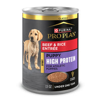 Purina Pro Plan Sport High Protein Puppy Formula Beef & Rice Entree Wet Dog Food - 13 Oz - Pack Of 12