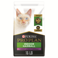 Purina Pro Plan Hairball Management, Indoor Dry Cat Food, Turkey And Rice Formula - 16Lb
