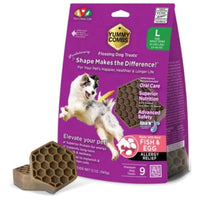 Yummy Combs Flossing Dental Care Allergy Relief Dog Treats, Large