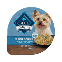 Blue Buffalo Blue Divine Delights Small Breed Natural Wet Dog Food, Rotisserie Chicken Flavor In Hearty Gravy, 3.5-Oz