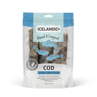 Icelandic+ Hand Wrapped Cod Skin Chew Short Sticks Natural Dog Treats, 3 Pack