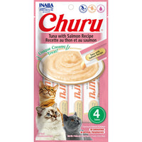 Inaba Churu Tuna With Salmon Recipe Lickable Cat Treats, 4 - 0.5Oz Tubes