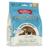 The Missing Link Smartmouth 7-In-1 Dental Chew Dog Treats For Small/Medium Dogs