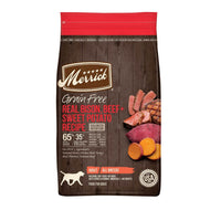 Merrick Grain Free Real Bison, Beef & Sweet Potato Recipe Adult Dry Dog Food, 22-Lb