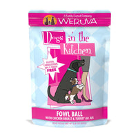 Weruva Dogs In The Kitchen Fowl Ball With Chicken & Turkey Au Jus Wet Dog Food, 10-Oz Pack Of 12