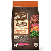 Merrick Lil' Plates Grain Free Real Beef + Sweet Potato Small Bites Recipe Dry Dog Food, 4lb