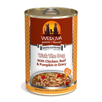 Weruva Wok The Dog With Chicken, Beef & Pumpkin In Gravy Wet Dog Food, 14-Oz Pack Of 12