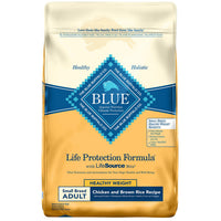 Blue Buffalo Life Protection Formula Small Breed Adult Healthy Weight Chicken & Brown Rice Recipe Dog Food, 5lb