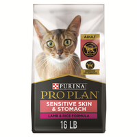 Purina Pro Plan Sensitive Skin And Stomach Dry Cat Food, Lamb And Rice Formula, 7Lb