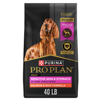 Purina Pro Plan Sensitive Skin And Stomach Salmon And Rice Formula Adult Dry Dog Food, 40Lb