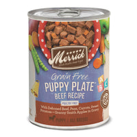 Merrick Grain Free Puppy Plate Beef Recipe Wet Dog Food, 12.7Oz