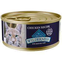 Blue Buffalo Wilderness Grain-Free Chicken Recipe Wet Cat Food For Mature Cats, 5.5Oz