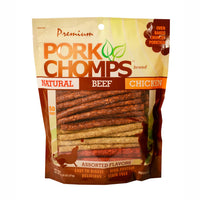 Pork Chomps Assorted Flavor Munchy Sticks Dog Treat