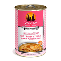 Weruva Amazon Liver With Chicken & Chicken Liver In Pumpkin Soup Wet Dog Food, 14-Oz Pack Of 12