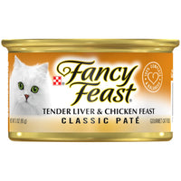 Fancy Feast Tender Chicken & Liver Feast Pate Classic Grain-Free Wet Cat Food
