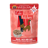 Weruva Cats In The Kitchen Mack, Jack & Sam Salmon, Mackerel & Skipjack Tuna In Gravy Cat Food