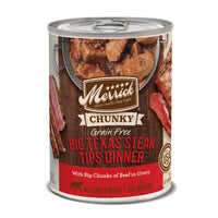 Merrick Chunky Grain Free Big Texas Steak Tips Dinner Wet Dog Food