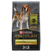 Purina Pro Plan Weight Management Shredded Blend Chicken & Rice Formula Dry Dog Food
