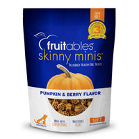 Fruitables Skinny Minis Grain Free Low Calorie Dog Treats, Pumpkin & Blueberry Flavor