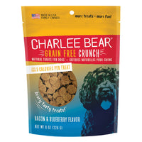 Charlee Bear Grain Free Crunch Bacon & Blueberry Flavor Low Calorie Dog Treats