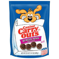 Canine Carry Outs Burger Minis Beef Flavor Soft & Chewy Dog Treats