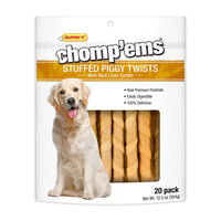 Ruffin' It Chomp'ems Stuffed Piggy Twists Dog Treat