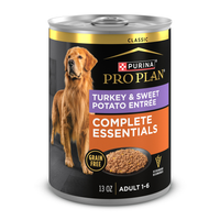 Purina Pro Plan Wet Dog Food, Grain-Free Classic Turkey And Sweet Potato Entrée - 13 Oz Pack Of 12