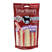 Smartbones Double Time Large Chicken Rolls Rawhide Alternative Dog Treats, 1 Each