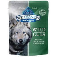 Blue Buffalo Wilderness Wild Cuts Grain Free Chunky Duck Bites In Gravy Wet Dog Food Topper