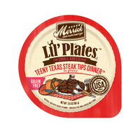 Merrick Lil' Plates Grain Free Soft Teeny Texas Steak Tips Recipe Small Dog Wet Dog Food