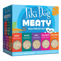 Tiki Dog Meaty High Protein Diet For Small Breeds Variety Pack Wet Dog Food, 10 3Oz Cups