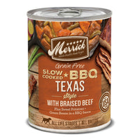 Merrick Slow-Cooked Bbq Texas Style Beef Recipe Grain Free Wet Dog Food, 12.7Oz Case Of 12