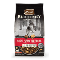 Merrick Backcountry Grain Free Kibble With Freeze Dried Raw Pieces Dry Adult Dog Food, Great Plains Red Recipe, 20lb
