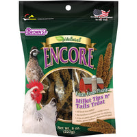 Brown's Encore Farm Fresh Fixins Millet Tips N Tails Treat For Chickens, Ducks, Geese, Turkeys, Pheasants & Quail
