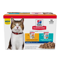 Hill's Science Diet Variety Pack For Seniors Wet Cat Food Variety Pack Pouches