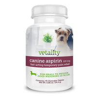 Vetality Canine Aspirin For Small-Med Dogs 10-50 Lbs 120 Mg