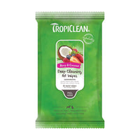 Tropiclean Deep Cleaning Pet Wipes - Deodorizing Wipes For Dogs & Cats, 100ct