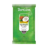 Tropiclean Fragrance Free Hypoallergenic Deodorizing Bath Wipes For Dogs & Cats, 100ct