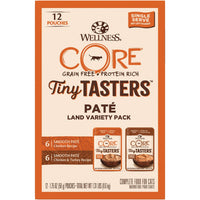 Wellness Core Tiny Tasters Pate Land Wet Cat Food Variety Pack, 12 1.75Oz Pouches