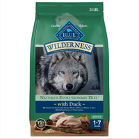 Blue Buffalo Wilderness High Protein Natural Adult Dry Dog Food With Wholesome Grains, Duck, 4.5Lb