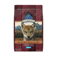 Blue Buffalo Wilderness Rocky Mountain Red Meat With Grains High-Protein Puppy Dry Dog Food, 22Lb
