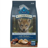 Blue Buffalo Wilderness Chicken Recipe High-Protein Puppy Dry Dog Food