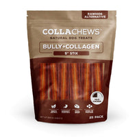 Collachews 5" Collagen Sticks Bully Flavor Dog Treats, 1ea-25Pack